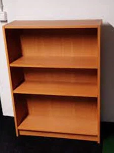 IKEA "Billy" Regal halbhoch 80 x 106 cm braun-rot / Buche - Bild 1 von 5