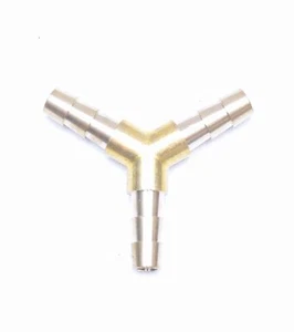 Triple Barb Y 5/16 Hose ID Wye Brass Fitting Vacuum, Air, Fuel, Water Fasparts - Picture 1 of 6