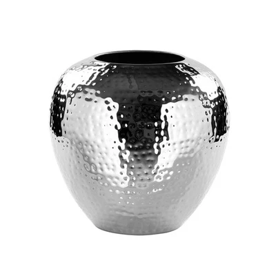 Fink Blumenvase Ø 25 cm rund gehämmert Vase Kugelvase Metall-Vase im Kugeldesign - Bild 1 von 4