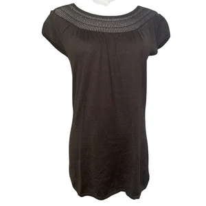 Elie Tahari Brown Silk Blend Cap Sleeve Top Blouse Small - Picture 1 of 8