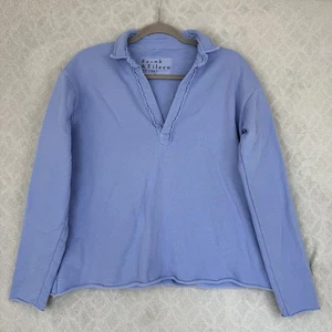 Frank & Eileen Patrick Popover Henley Triple Fleece Damen Small Jeans blau Freizeit - Bild 1 von 11