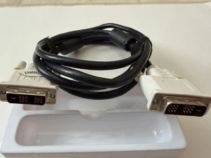DVI Video Cable:  DVI-D Male to Male Single Link Video Cable (6 ft ) Bl/Wh - Picture 1 of 4