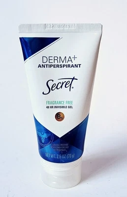 Secret Derma + Antiperspirant Invisible Gel Fragrance Free 2.5oz NEW - Image 1 of 2