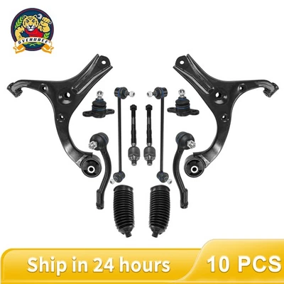 12pc Front Lower Control Arm + Tierods Sway Bars for 2006-2010 2011 Kia Rio Rio5 - Image 1 of 4