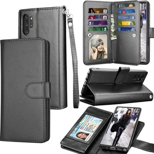 Galaxy Note 10 Plus Case, Galaxy Note 10+ Wallet Case, Luxury Cash Credit Car... - Picture 1 of 7