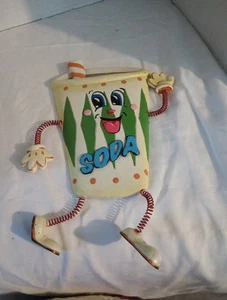 Vintage Soda Ceramic Wall Hang Movie Theater Arms Legs Plaque Decor Drink Snack - Picture 1 of 3