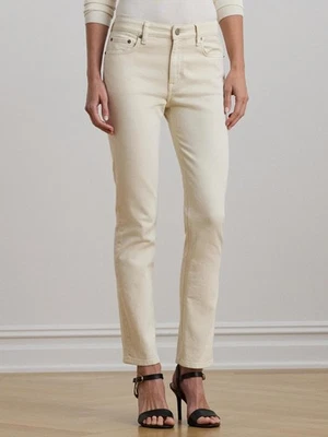 Ralph Lauren Womens High Rise Straight Ankle Jeans - Cream 8 (Stitches Fault) B+ - Image 1 of 4