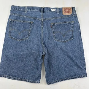 VTG Levi's 550 Relaxed Fit Jean Shorts Mens 44x10 Blue Denim Jorts Y2K Cotton - Picture 1 of 11