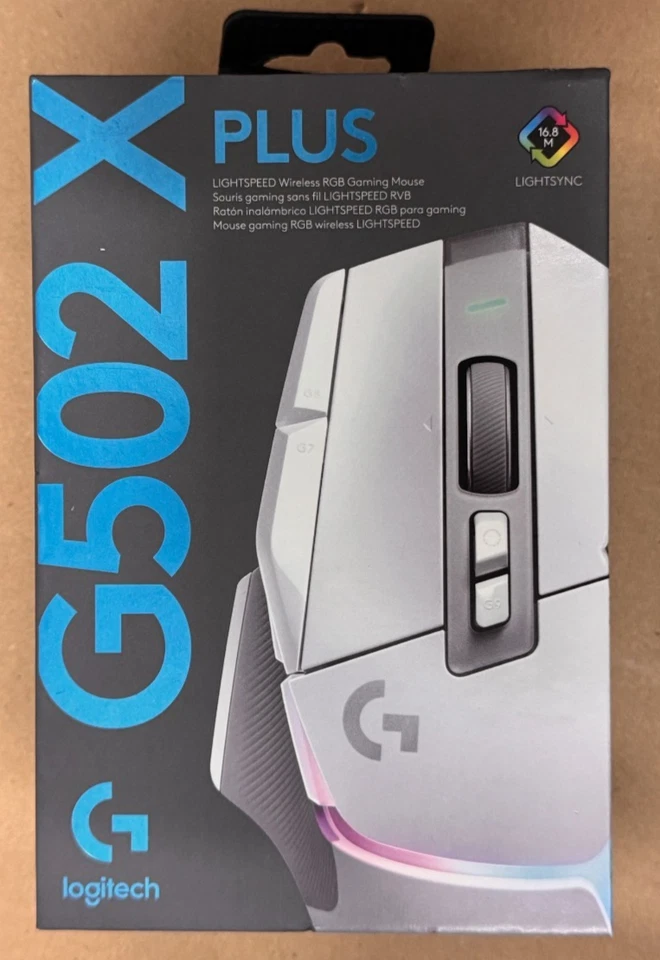 Logitech G502 X PLUS Wireless RGB Gaming Mouse - White NEW BOXED - Image 1 of 1