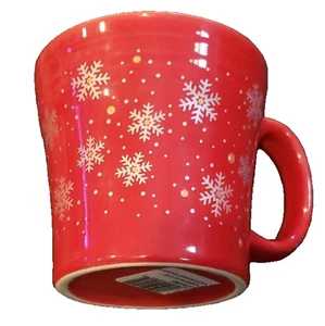 FiestaWare / Fiesta Ware - Macy's Snowflake 16oz Mug - Scarlett - New/Retired - Picture 1 of 4