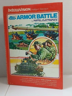 Armor Battle (Intellivision, 1981) Box, Manual, 2x Overlays; Used, Untested  - Image 1 of 4