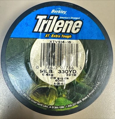 Pre-owned Vintage Berkley Trilene XT 14 Lb 330 Yds Fishing Line - Image 1 of 4