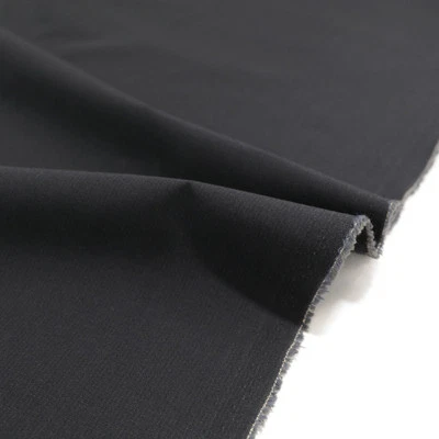 Designer Woll-Stoff Sakko Stoff knitterarm wasserabweisend Meterware schwarz - Bild 1 von 3