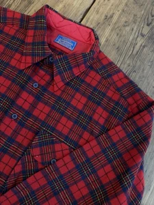 Pendleton DE COLECCIÓN Talla XL Rojo Cuadros Country Tradicionals Lana Virgen Rojo Leslie - Imagen 1 de 14
