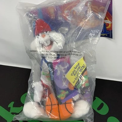Space Jam Bugs Bunny Tune Squad Jersey Plush Vintage 1996 McDonald's Jordan - Image 1 of 4