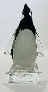 Pisapapeles estatuilla de pingüino de cristal de la Quinta Avenida de colección - Imagen 1 de 7