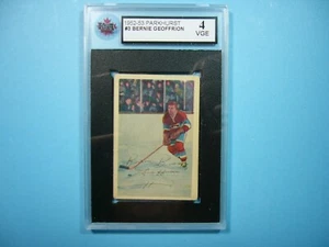 1952/53 PARKHURST NHL HOCKEY CARD #3 BERNIE GEOFFRION KSA 4 VGEX 52/53 PARKIE GL - Picture 1 of 4