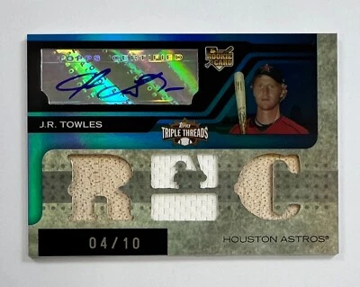 2006 Topps Triple Threads #151 J.R. Towles Auto Relic 4/10 AR84 - Image 1 of 2
