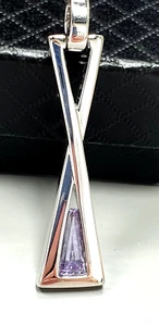 Pierre Lang großer Anhänger/ RH /Rhodium wunderschöner lila Kristall /neuwertig - Bild 1 von 7