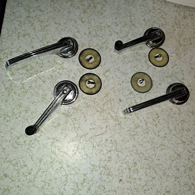 1965-1967 FORD MUSTANG RANCHERO Chrome Interior Door Handles Window Cranks C5ZB - Image 1 of 4