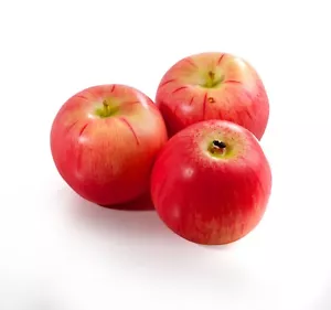 3 Large Best Artificial Red Apples Decorative Realistic Plastic Kitchen Fruit - Picture 1 of 7
