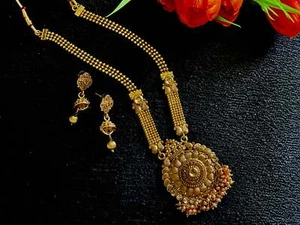 Ethnic Indian/African necklace earrings women jewelry set - Picture 1 of 5