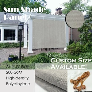 Patio Shade Privacy Panel w/ Grommets 4S Pergola Cover Mesh 90% UV Block Smoke - Picture 1 of 5