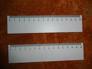 Lineal Kunststofflineal 15cm in weiss ohne Werbung Schulbedarf Geschenk Schule - Bild 1 von 2