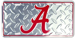ALABAMA CRIMSON TIDE CAR TRUCK TAG DIAMOND LICENSE PLATE BAMA FOOTBALL SIGN - Picture 1 of 1