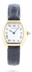 Ladies CARTIER Tortue Quartz - 1945 - Solid 18ct Yellow Gold Tank - Box & Papers - Picture 1 of 24