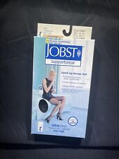 Jobst Women's Compression Socks Knee High Stockings 8-15mmHg Sheer Black 4.5-6.5