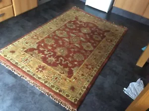 TAJ AGRA, 9' x 6', BRAND NEW, HAND-KNOTTED, THICK, WOOL RUG...FREE DEL. - Picture 1 of 3
