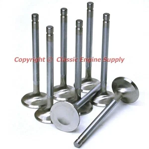 New Stainless Steel 1.6" .100" Long Exhaust Valve Set sb Chevy 400 350 327 - Picture 1 of 1