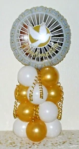 KONFIRMATION - GOLD + WEISS - FOLIENBALLON DISPLAY SET - TISCH HERZSTÜCK - Bild 1 von 4