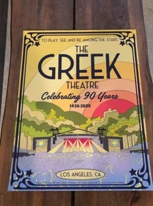 The Greek Theatre Los Angeles 90th Anniversary Print (1930-2020) Size 18 x 24" - Picture 1 of 1