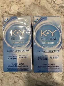 Lot 48 K-Y Me & You Condoms Extra Lubricated Latex Condoms Ultra Thin EX:02/2024