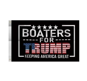 Boaters for Trump Flag for Parties Man Cave Events 3x5 One Sided - Picture 1 of 2