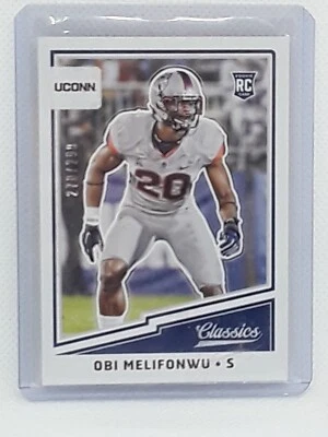 Obi Melifonwu 2017 Classics Red Back RC (/299) - UConn Connecticut Huskies - Image 1 of 4