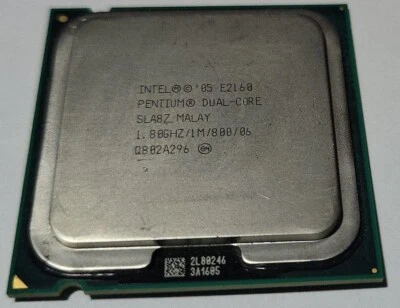 1.8 GHz INTEL PENTIUM DUAL-CORE E2160 1M L2/800MHz LGA 775 SLA8Z CPU - Image 1 of 2