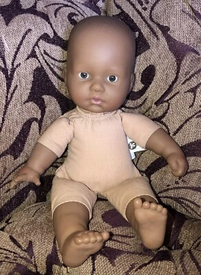 Vintage JC Toys African American Or Latino Berenguer Baby Doll Soft Body 11” - Image 1 of 4