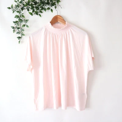 Top Joie Manga Corta Rosa Pálido Cuello Alto Mezcla Modal Talla Pequeña Foto 1 de 4