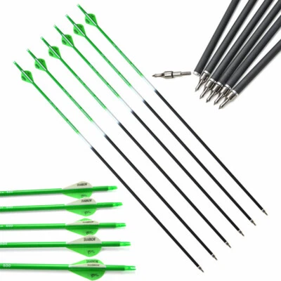 30" Carbon Arrows SP500 Archery Compound Recurve Bow Hunting Practice Shooting - Image 1 of 4