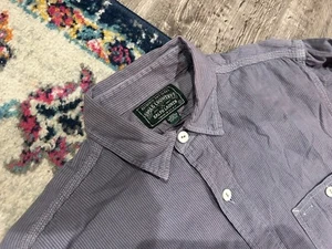 VINTAGE Polo Country Ralph Lauren Purple Blue Stripe Work Shirt Small S USA - Picture 1 of 6