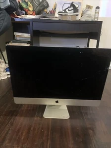 Apple iMac 27” A1419 - Screen Damaged, Powers On, For Parts or Repair - Picture 1 of 7