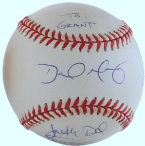 DAVID MURPHY + SCOTT SERVAIS +JON DANIELS SIGNED BASEBALL TEXAS RANGERS PSA AUTO - Picture 1 of 5