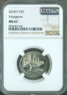 2018-P Voyageurs Quarter NGC MS67 MAC Quality✔️ - Image 1 of 2