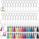 Clear Round For DIY Girl Vinyl Tassels Exquisite Acrylic Keychain Blank
