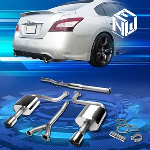 For 09-15 Nissan Maxima A35 V6 Dual 4" Muffler Burnt Tip Racing Catback Exhaust - Bild 1 von 8