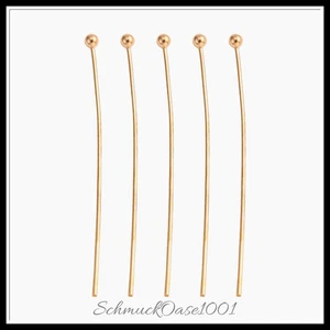 Messing Kugelbolzen – Golden – 35x0.6mm – 100 Stück - Bild 1 von 7
