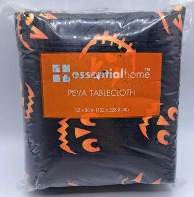 Essential Home 52 X 90 Halloween Table Cloth Ployethylene Vinyl Sealed - Image 1 of 4